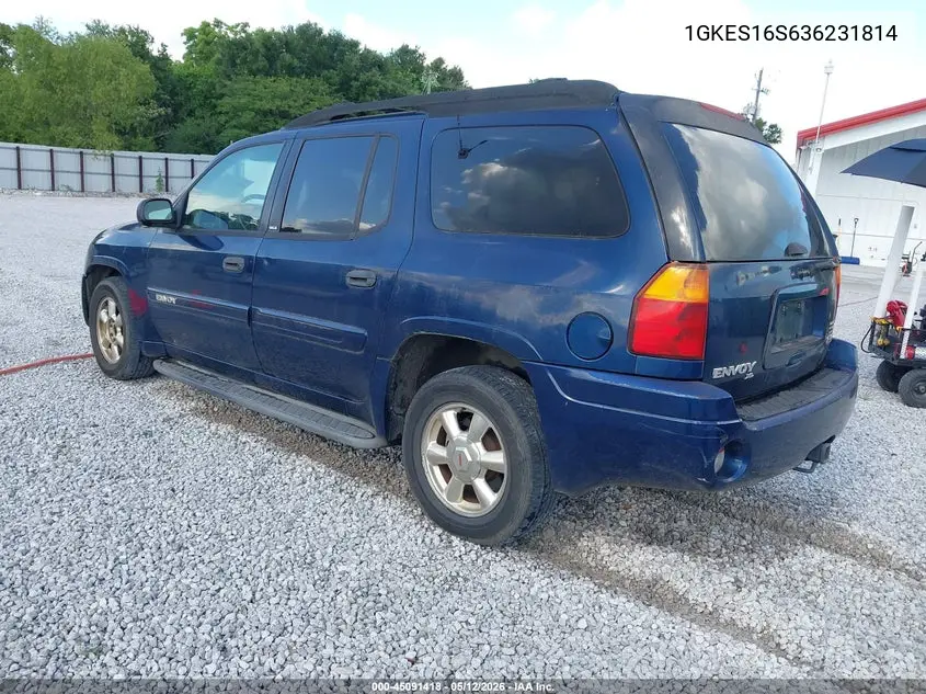 2003 GMC Envoy Xl Sle VIN: 1GKES16S636231814 Lot: 45091418