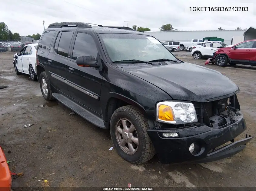 2003 GMC Envoy Xl Slt VIN: 1GKET16S836243203 Lot: 45119956