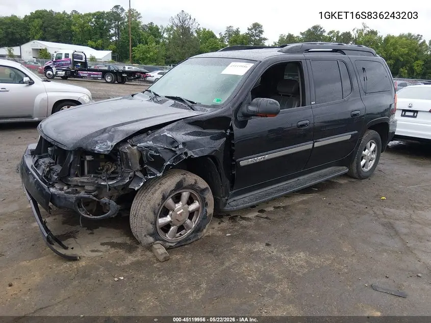 2003 GMC Envoy Xl Slt VIN: 1GKET16S836243203 Lot: 45119956