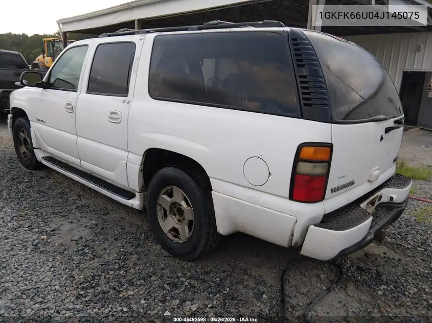 2004 GMC Yukon Xl 1500 Denali VIN: 1GKFK66U04J145075 Lot: 45492598