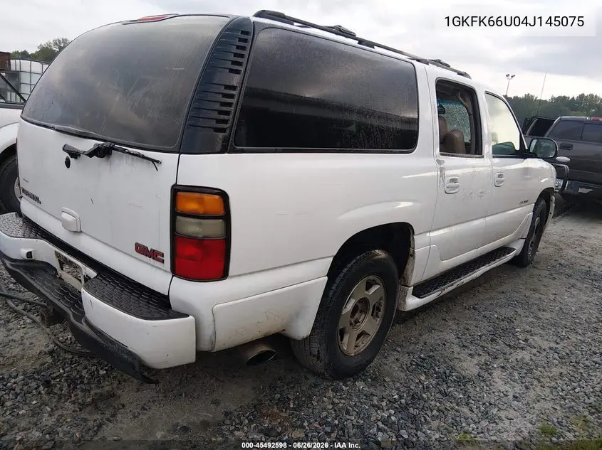 2004 GMC Yukon Xl 1500 Denali VIN: 1GKFK66U04J145075 Lot: 45492598