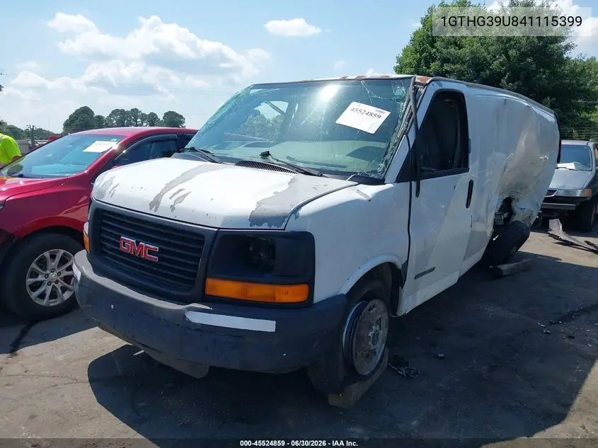 2004 GMC Savana Cargo Van Standard VIN: 1GTHG39U841115399 Lot: 45524859