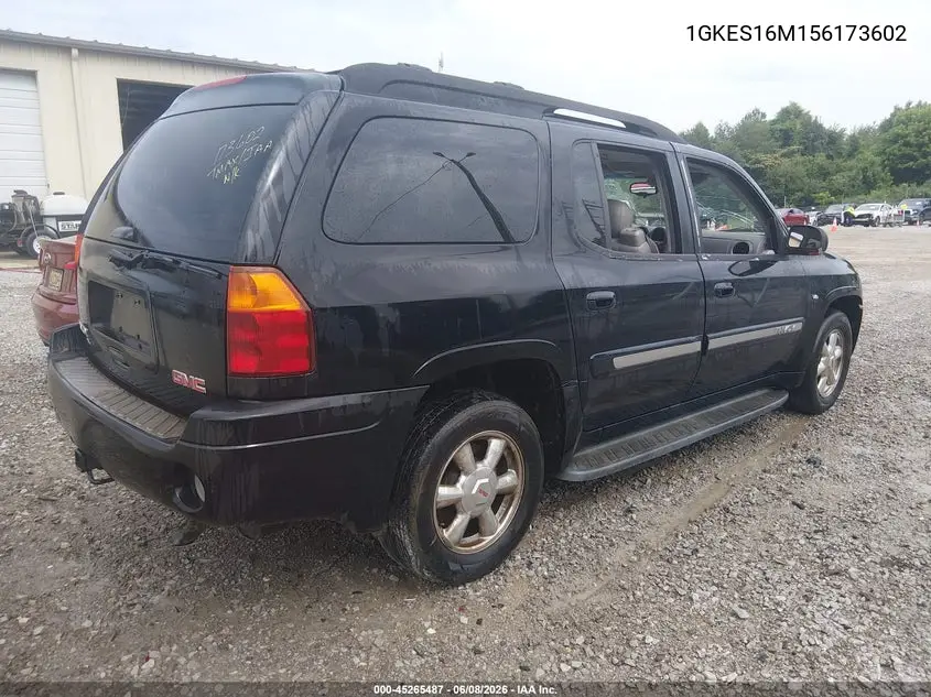 2005 GMC Envoy Xl Slt VIN: 1GKES16M156173602 Lot: 45265487