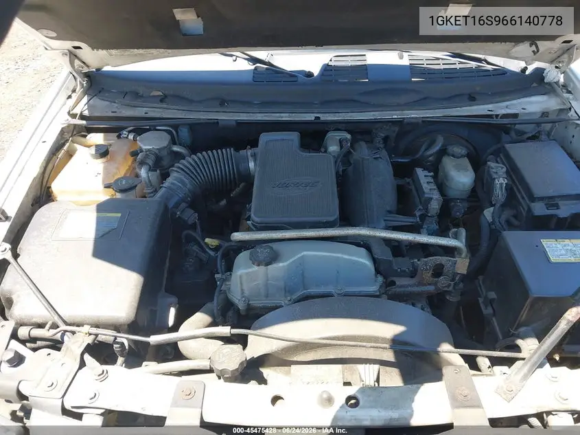 2006 GMC Envoy Xl Slt VIN: 1GKET16S966140778 Lot: 45475428