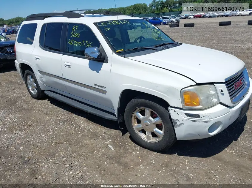 2006 GMC Envoy Xl Slt VIN: 1GKET16S966140778 Lot: 45475428
