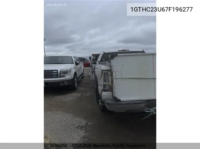 2007 GMC Sierra 2500 Hd Sl Crew Cab VIN: 1GTHC23U67F196277 Lot: 20266456