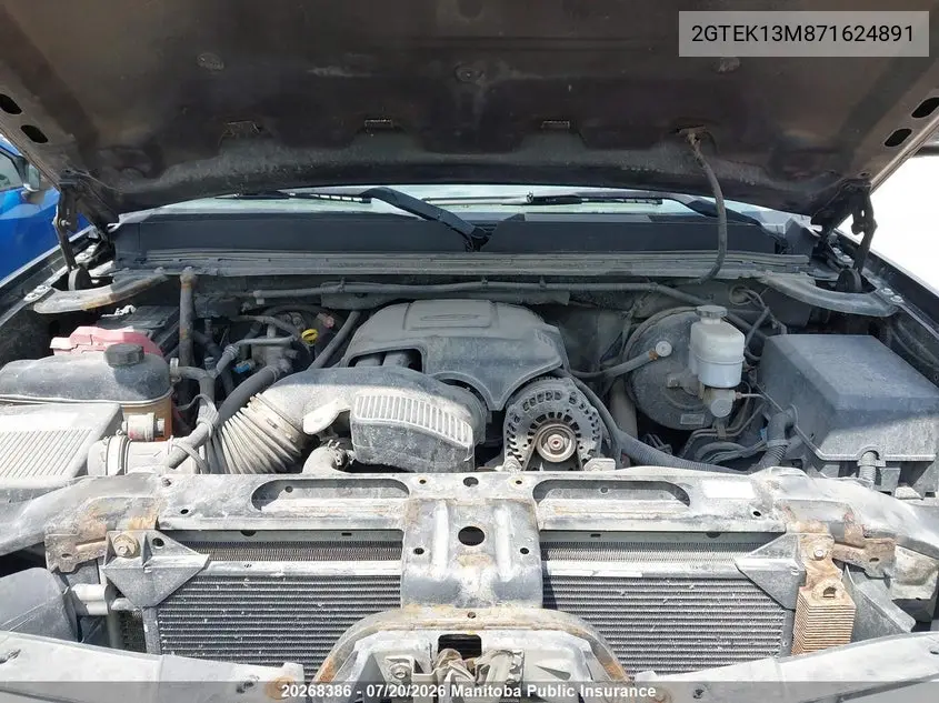 2007 GMC Sierra 1500 Sle Crew Cab VIN: 2GTEK13M871624891 Lot: 20268386
