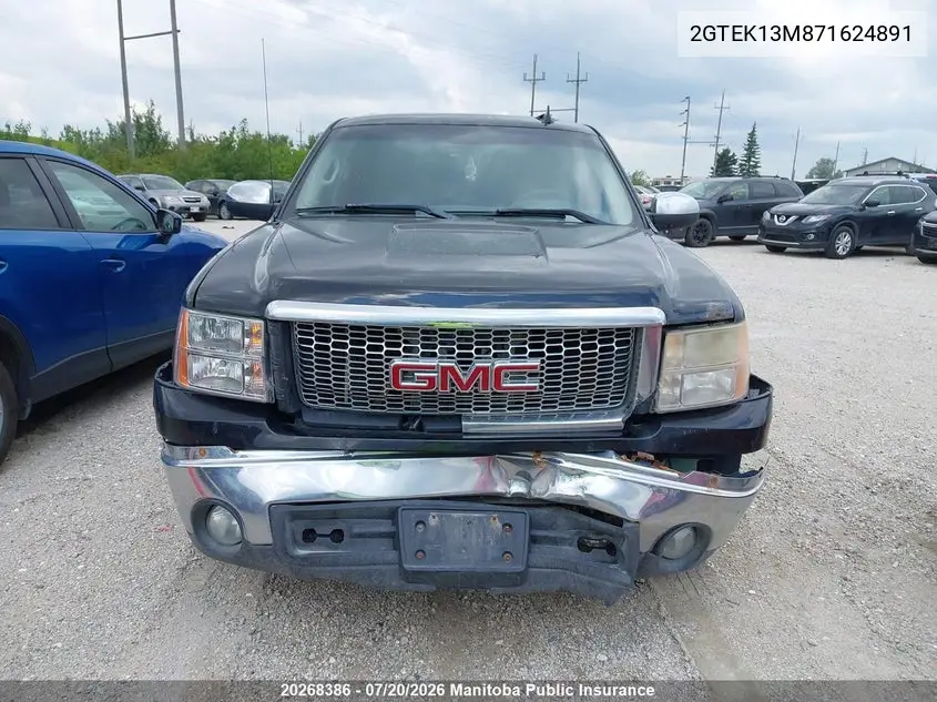 2007 GMC Sierra 1500 Sle Crew Cab VIN: 2GTEK13M871624891 Lot: 20268386