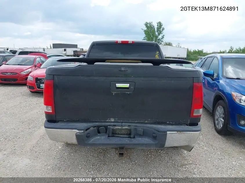 2007 GMC Sierra 1500 Sle Crew Cab VIN: 2GTEK13M871624891 Lot: 20268386
