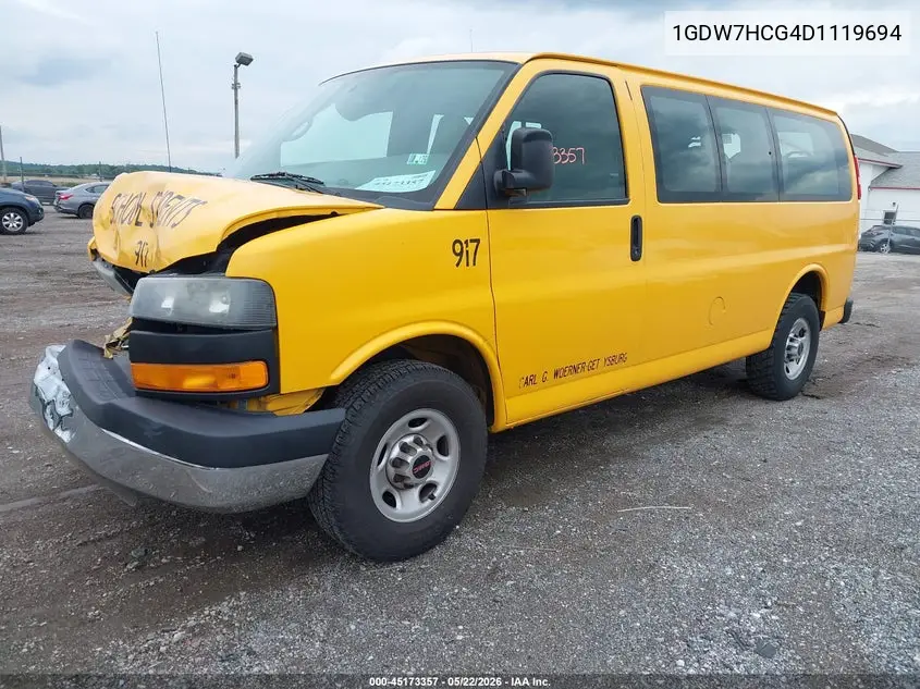 2013 GMC Savana 2500 Work Van VIN: 1GDW7HCG4D1119694 Lot: 45173357