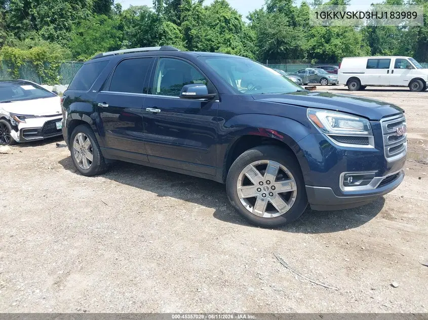 2017 GMC Acadia Limited VIN: 1GKKVSKD3HJ183989 Lot: 45357029