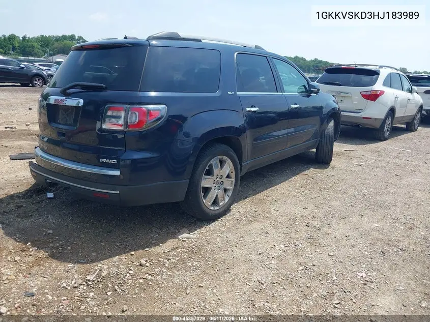 2017 GMC Acadia Limited VIN: 1GKKVSKD3HJ183989 Lot: 45357029