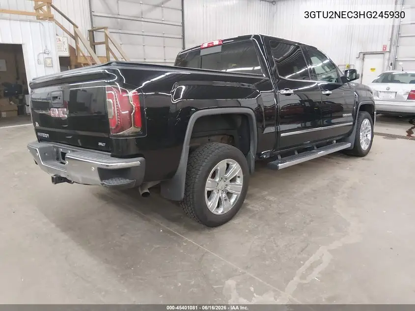 2017 GMC Sierra 1500 Slt VIN: 3GTU2NEC3HG245930 Lot: 45401081