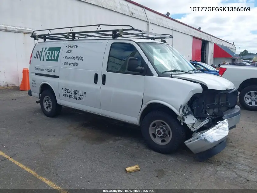 2019 GMC Savana 3500 Work Van VIN: 1GTZ7GFG9K1356069 Lot: 45387192