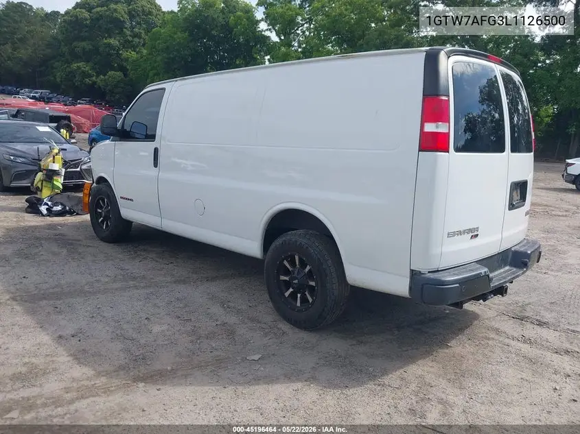 2020 GMC Savana Cargo Rwd 2500 Regular Wheelbase Work Van VIN: 1GTW7AFG3L1126500 Lot: 45196464