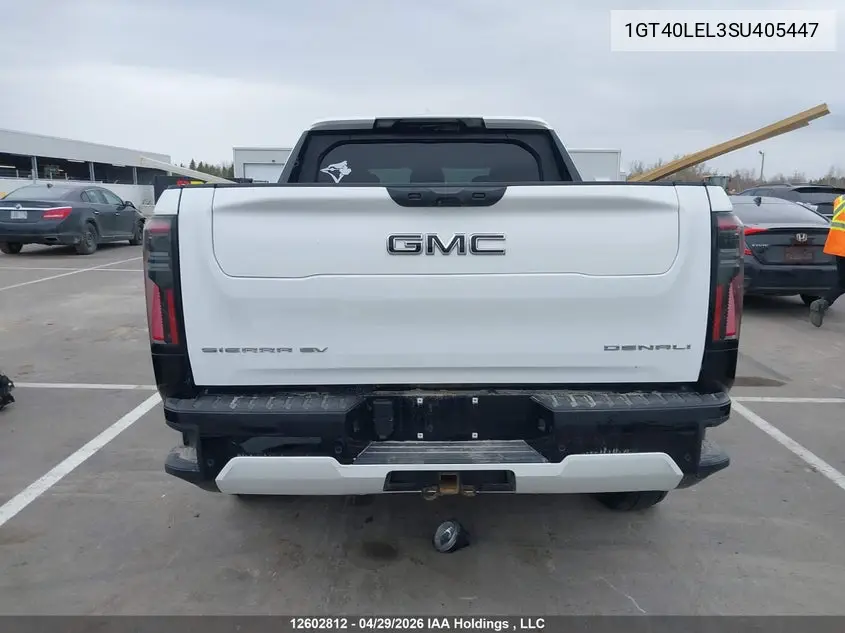 2025 GMC Sierra Ev Extended Range Denali 4Wd VIN: 1GT40LEL3SU405447 Lot: 12602812