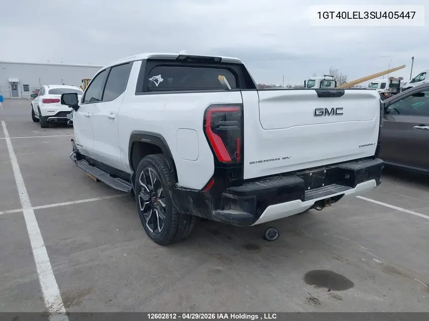 2025 GMC Sierra Ev Extended Range Denali 4Wd VIN: 1GT40LEL3SU405447 Lot: 12602812