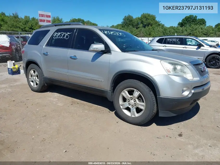 2007 GMC Acadia Slt VIN: 1GKER23797J131193 Lot: 45453015