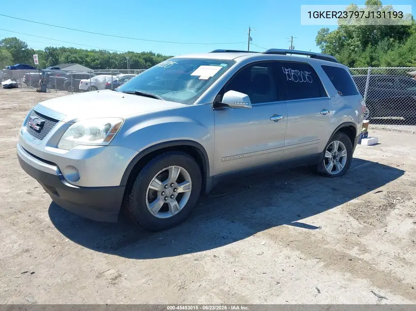 2007 GMC Acadia Slt VIN: 1GKER23797J131193 Lot: 45453015