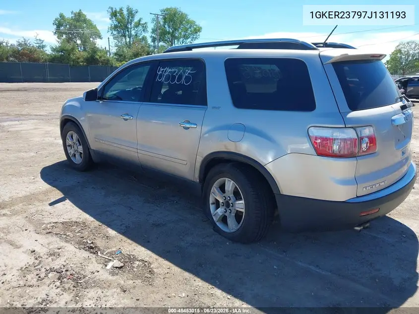 2007 GMC Acadia Slt VIN: 1GKER23797J131193 Lot: 45453015