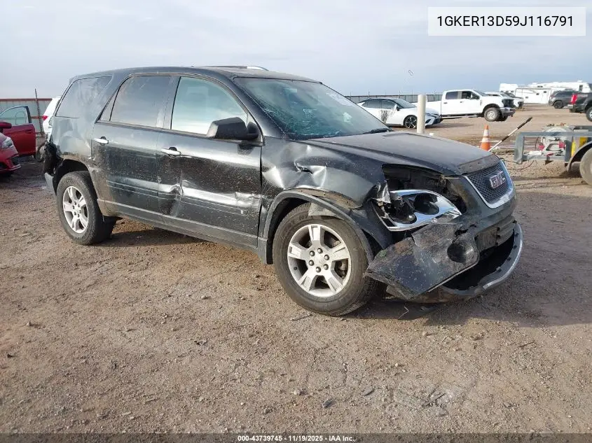 1GKER13D59J116791 2009 GMC Acadia Sle-1
