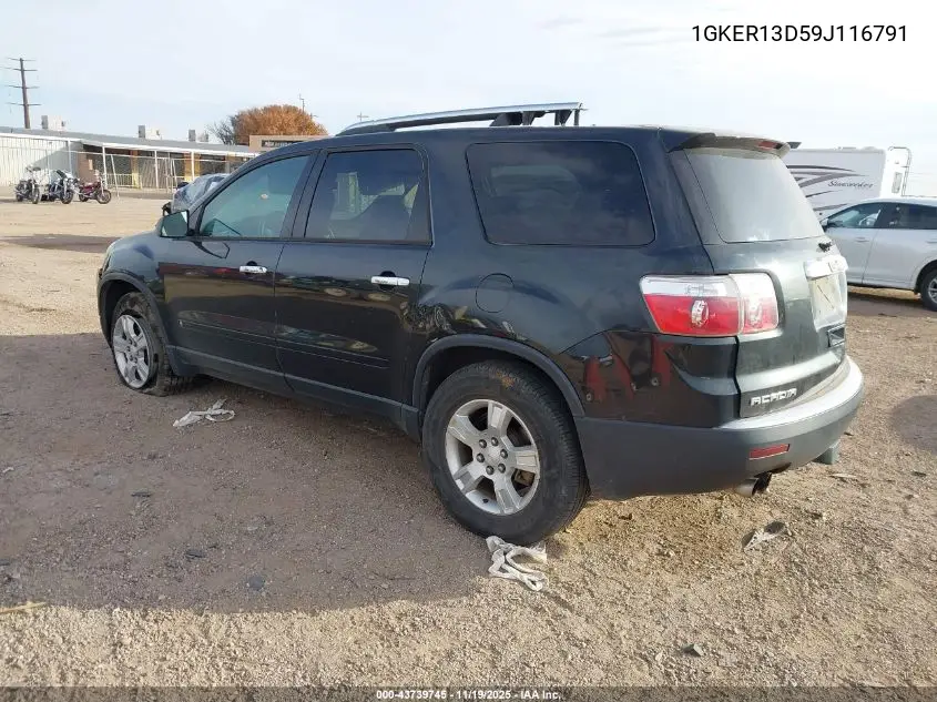 1GKER13D59J116791 2009 GMC Acadia Sle-1