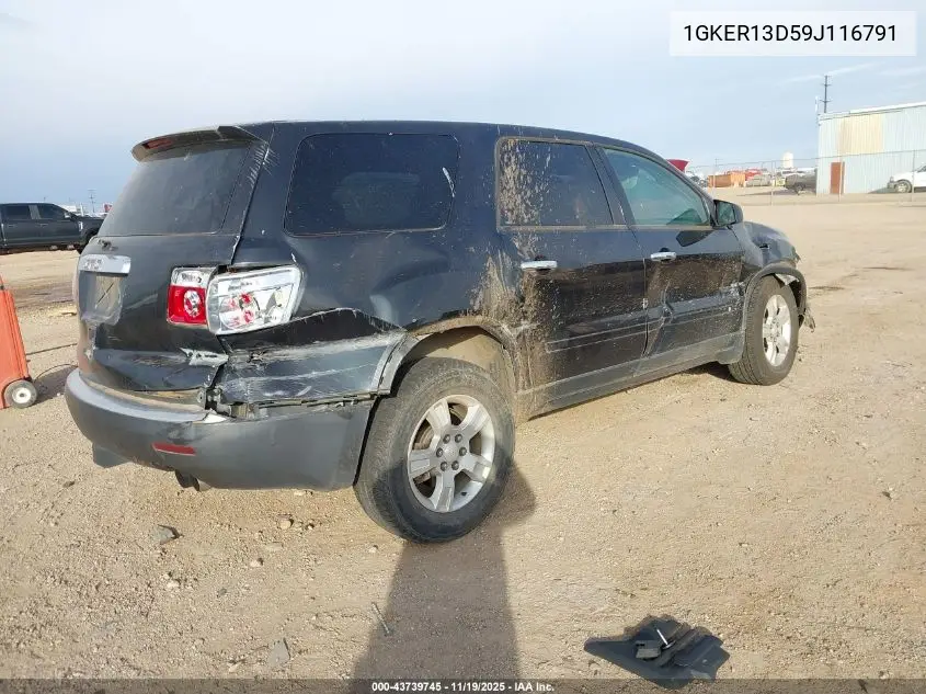 1GKER13D59J116791 2009 GMC Acadia Sle-1