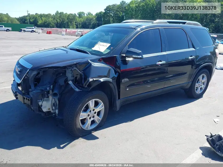 2009 GMC Acadia Slt2 VIN: 1GKER33D39J138378 Lot: 45450626