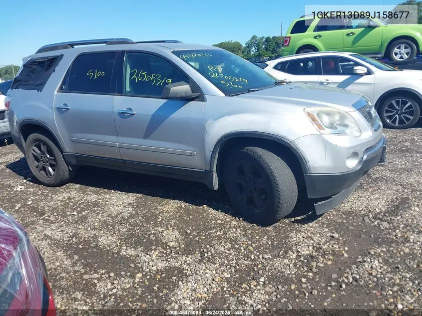 2009 GMC Acadia Sle1 VIN: 1GKER13D89J158677 Lot: 45475088