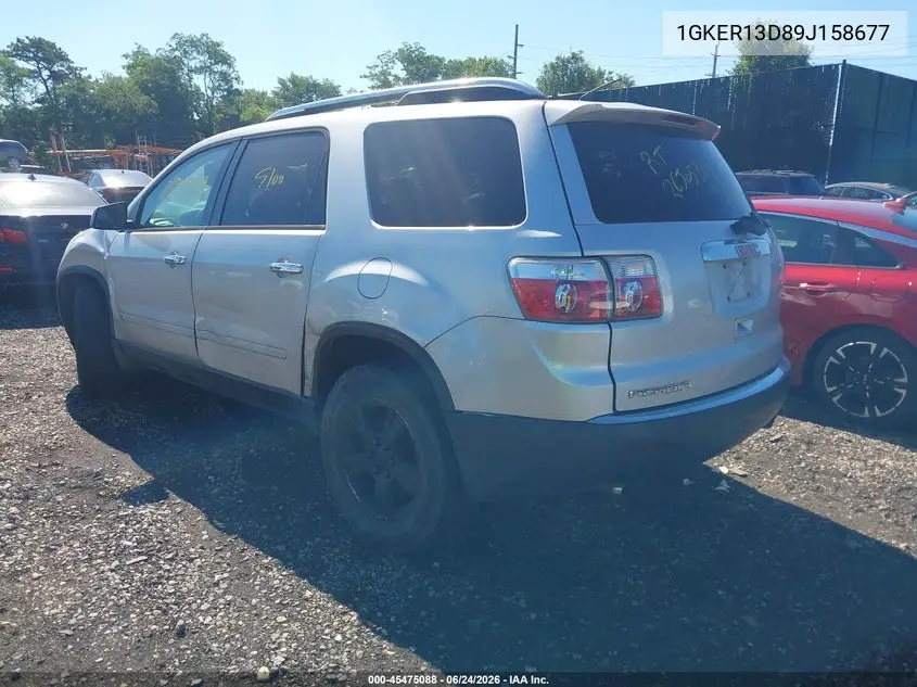 2009 GMC Acadia Sle1 VIN: 1GKER13D89J158677 Lot: 45475088
