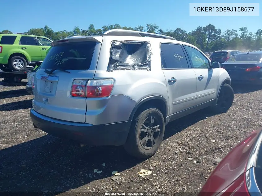 2009 GMC Acadia Sle1 VIN: 1GKER13D89J158677 Lot: 45475088