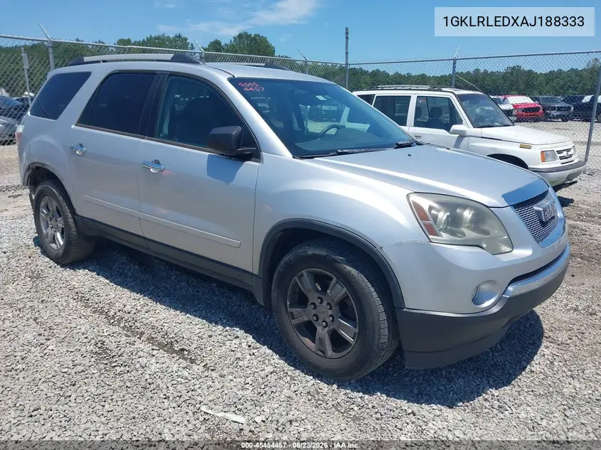 2010 GMC Acadia Sle VIN: 1GKLRLEDXAJ188333 Lot: 45454457