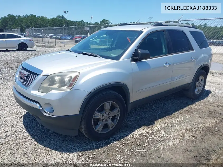 2010 GMC Acadia Sle VIN: 1GKLRLEDXAJ188333 Lot: 45454457