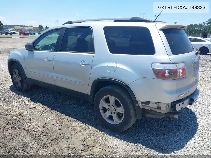 2010 GMC Acadia Sle VIN: 1GKLRLEDXAJ188333 Lot: 45454457