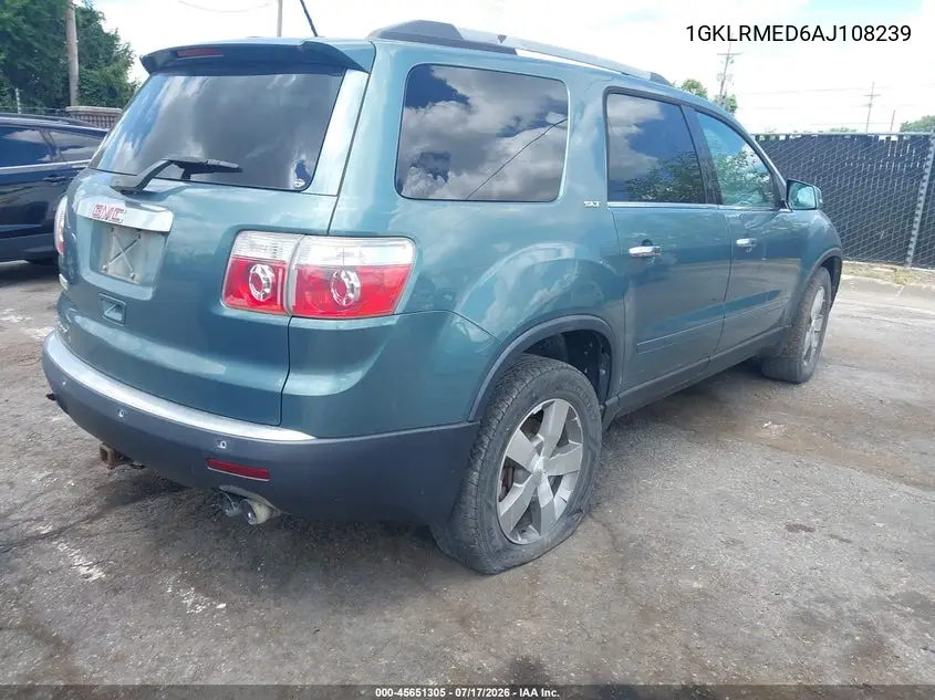 2010 GMC Acadia Slt-1 VIN: 1GKLRMED6AJ108239 Lot: 45651305