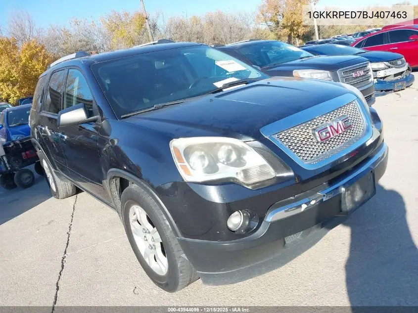 1GKKRPED7BJ407463 2011 GMC Acadia Sle