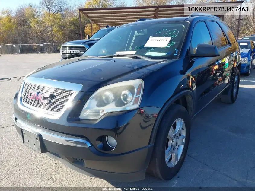 1GKKRPED7BJ407463 2011 GMC Acadia Sle