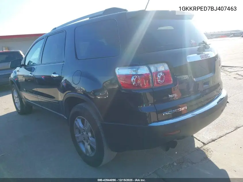 1GKKRPED7BJ407463 2011 GMC Acadia Sle