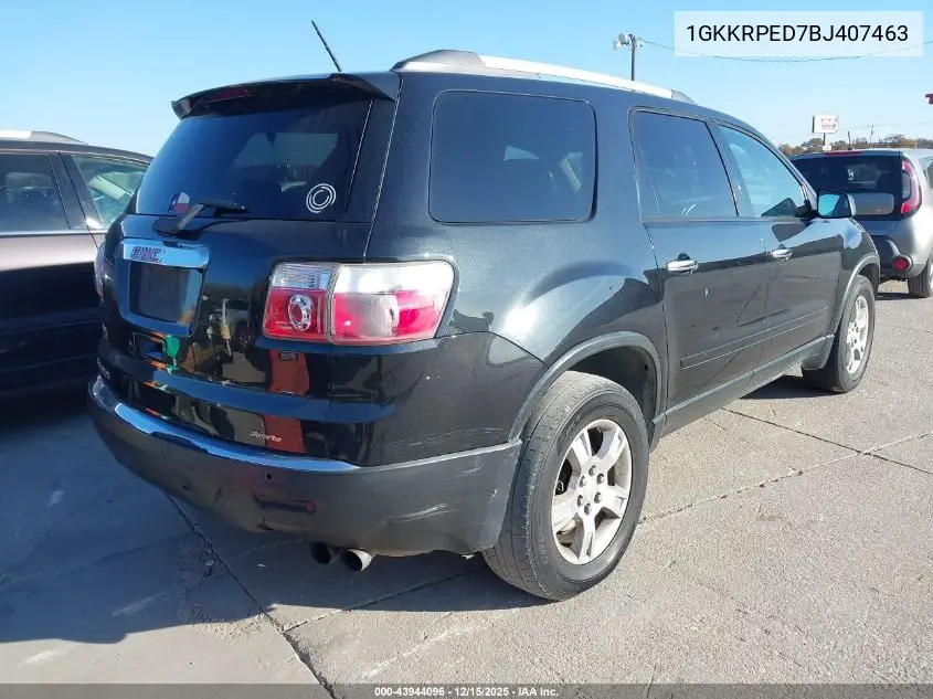 1GKKRPED7BJ407463 2011 GMC Acadia Sle