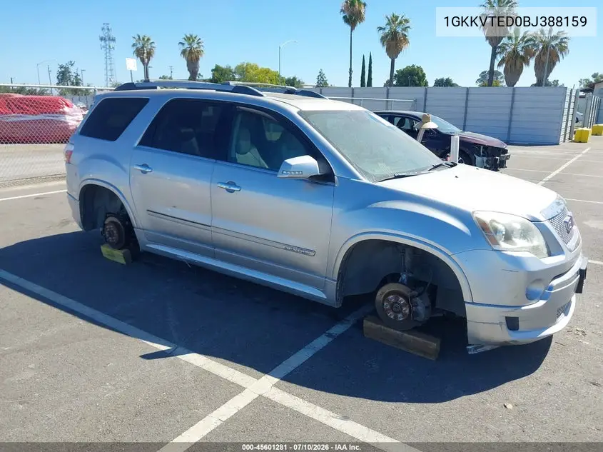 2011 GMC Acadia Denali VIN: 1GKKVTED0BJ388159 Lot: 45601281