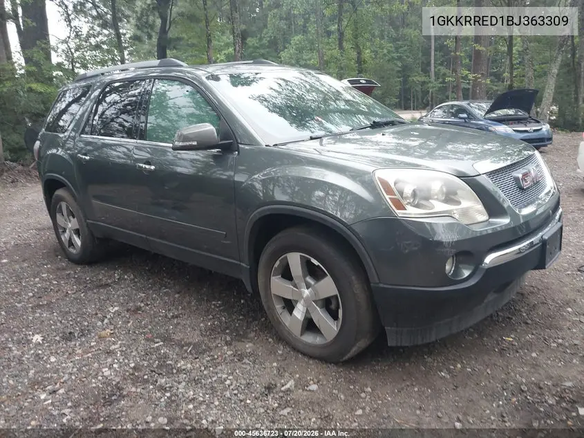 2011 GMC Acadia Slt-1 VIN: 1GKKRRED1BJ363309 Lot: 45636723