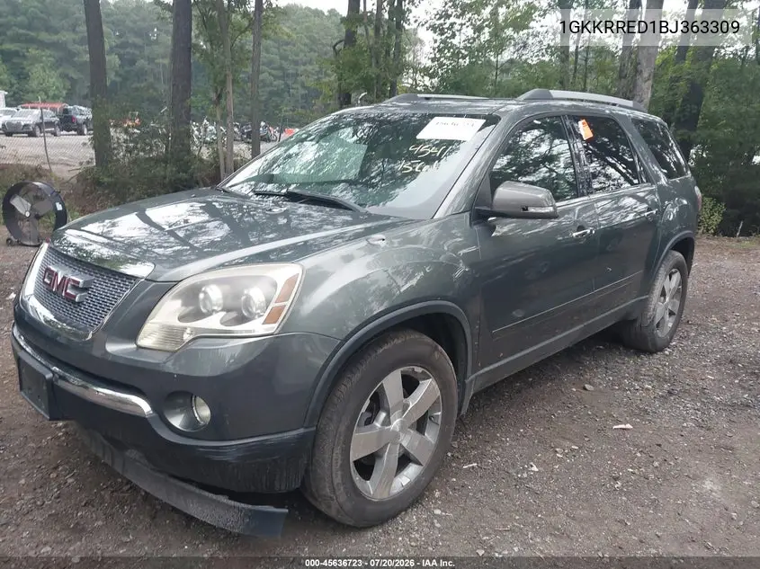 2011 GMC Acadia Slt-1 VIN: 1GKKRRED1BJ363309 Lot: 45636723
