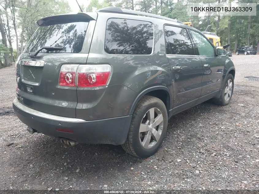 2011 GMC Acadia Slt-1 VIN: 1GKKRRED1BJ363309 Lot: 45636723