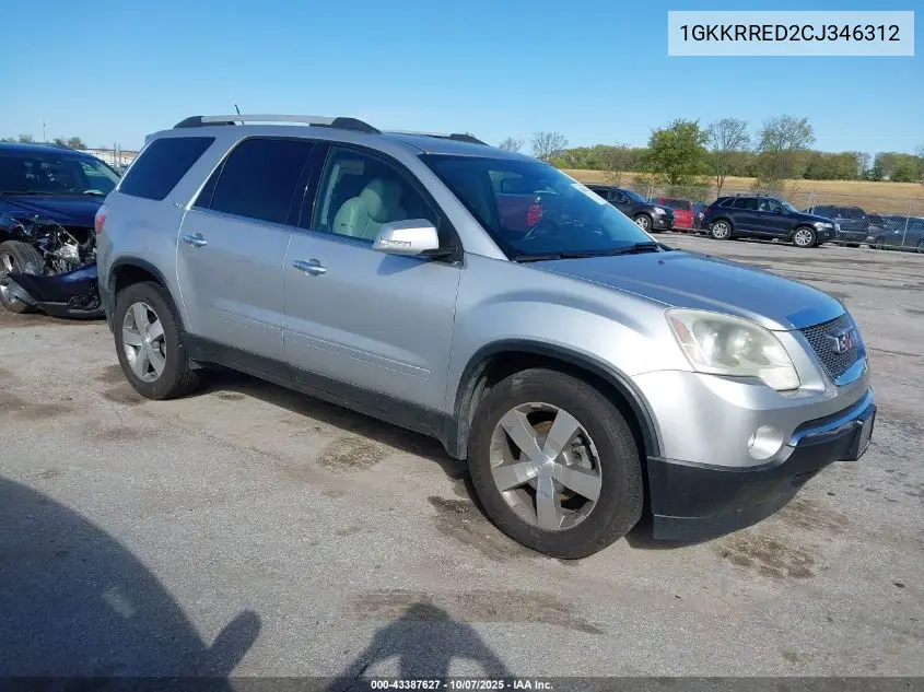 1GKKRRED2CJ346312 2012 GMC Acadia Slt-1