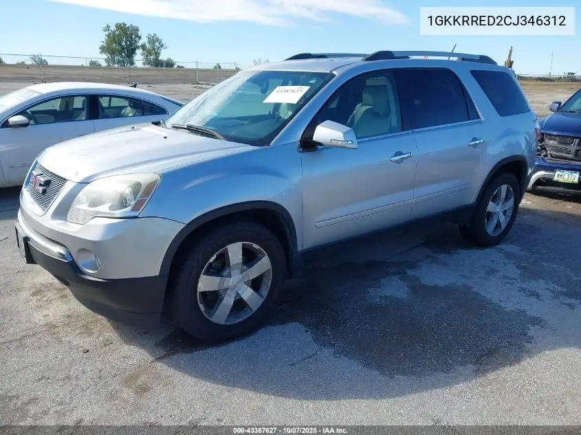 1GKKRRED2CJ346312 2012 GMC Acadia Slt-1