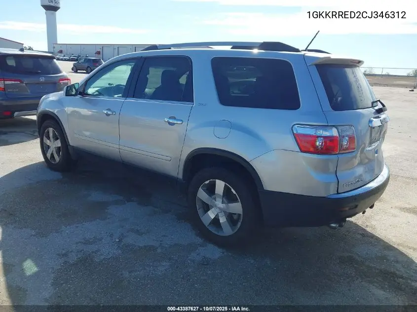 1GKKRRED2CJ346312 2012 GMC Acadia Slt-1