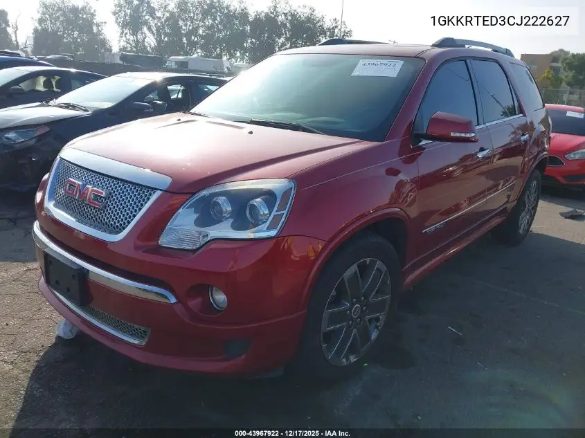 1GKKRTED3CJ222627 2012 GMC Acadia Denali