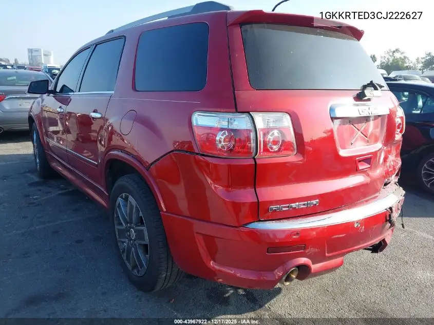 1GKKRTED3CJ222627 2012 GMC Acadia Denali
