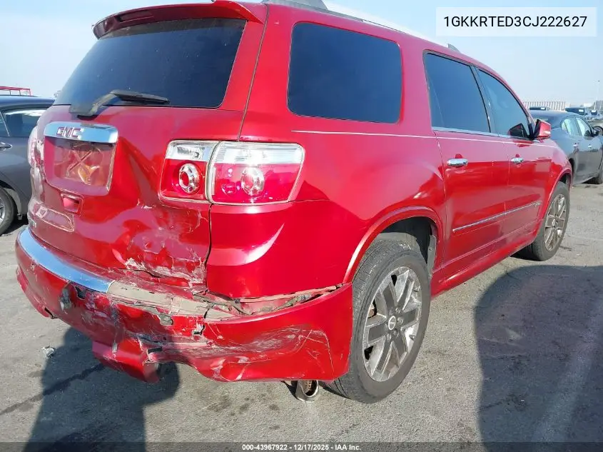 1GKKRTED3CJ222627 2012 GMC Acadia Denali