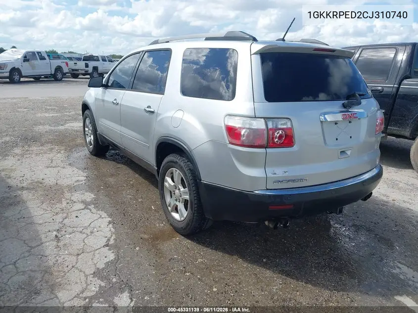 2012 GMC Acadia Sle VIN: 1GKKRPED2CJ310740 Lot: 45331139